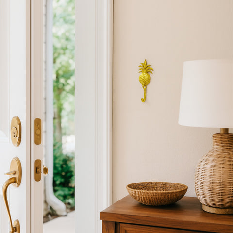 Handmade Brass Pineapple Wall Hook