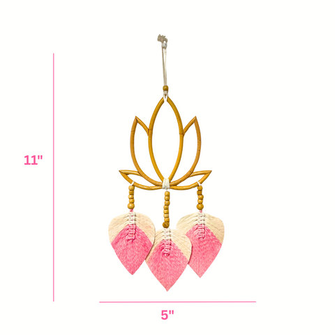 Handmade Lotus Wall Hanging