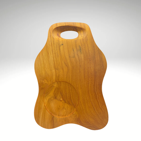 Teak Espresso Board – 6” x 4” Hand-Carved Mini Serving Tray
