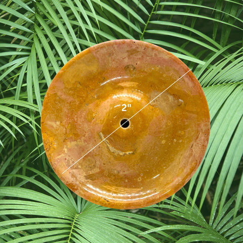 Real Stone Round Incense Holder