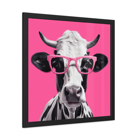 Yogi Pink Cow Satu Framed Poster
