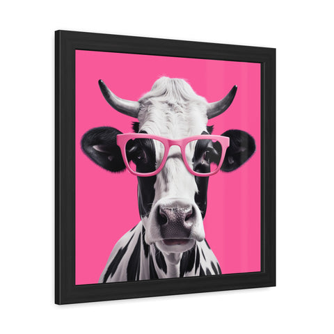 Yogi Pink Cow Satu Framed Poster