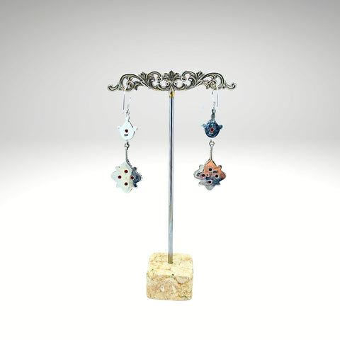 DEWI Bali Silver Garnet Earrings