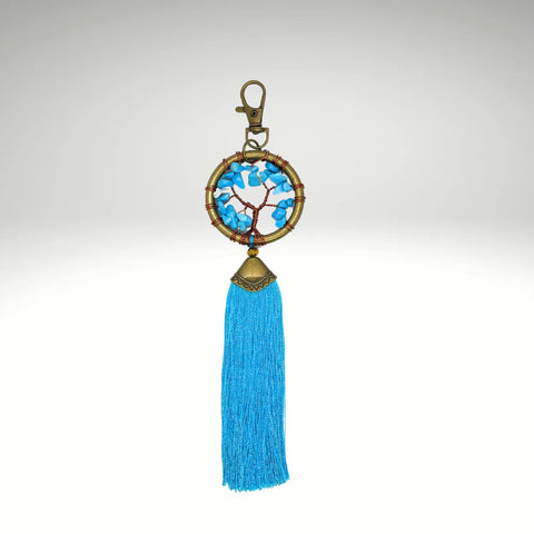 Bali Tree of Life Tassel Keychain