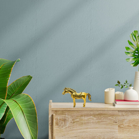 Handcrafted Brass Horse – Balinese Motif