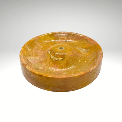 Real Stone Round Incense Holder