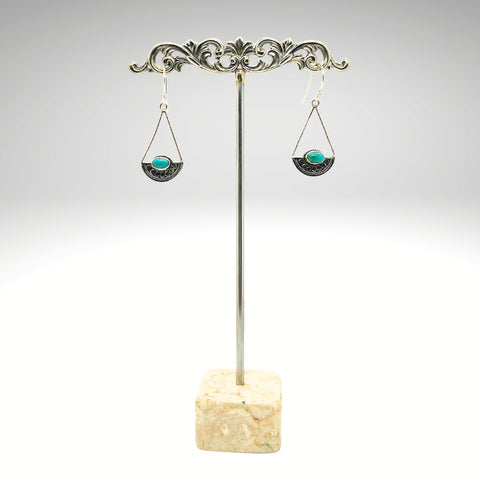 Bali MATA Silver + Turquoise Earrings