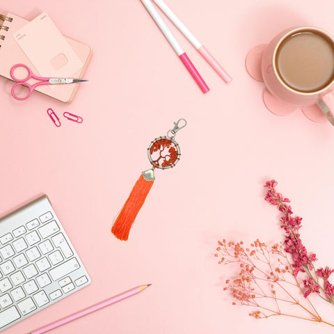 Bali Tree of Life Tassel Keychain