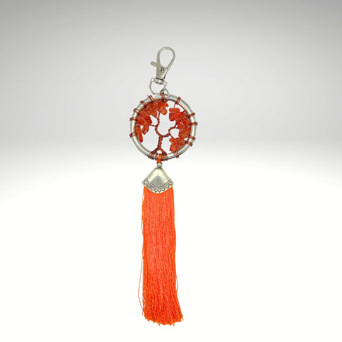 Bali Tree of Life Tassel Keychain