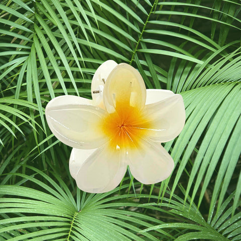 Tropical Plumeria Hair Clip