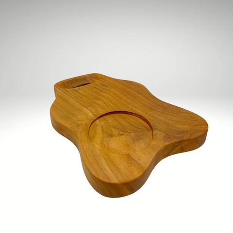 Teak Espresso Board – 6” x 4” Hand-Carved Mini Serving Tray