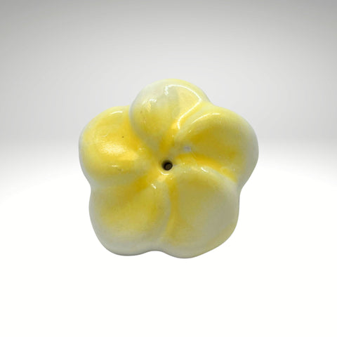 Plumeria Flower Incense Holder — Hand-Glazed Ceramic